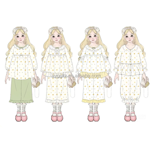 Pyjamas en pur coton pour garçons et filles, vêtements de détente chauds et respirants toutes saisons, pour enfants de 3 à 12 ans, vente en gros de l'usine Guaiguailong - Product Image 3