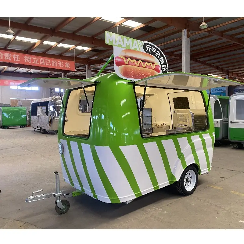 Comida Vending Van Catering Totalmente Equipado Concesión Street Mobile Food Truck Cart Fast Food Trailer For Sale Usa