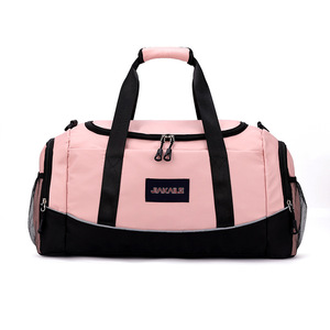 Bolsa de gimnasio con compartimiento para zapatos y bolsillo húmedo para <span class=keywords><strong>hombre</strong></span> y mujer, bolso de <span class=keywords><strong>viaje</strong></span> de lona para avión, bolsas de mano deportivas para gimnasio y natación - Product Image 3
