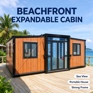 Casa Container Modulare Espandibile con Rivestimento Effetto <span class=keywords><strong>Legno</strong></span>, Abitazione Prefabbricata con Scale per Costruzione di Ville Vacanze <span class=keywords><strong>in</strong></span> Zone Rurali - Product Image 1