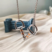 Collier personnalisé en forme de mors de cheval en acier inoxydable 316L, étanche, hypoallergénique, bijou en forme de mors de cheval