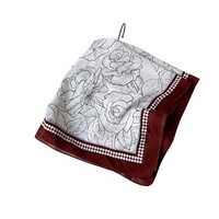 Foulard carré 100% soie imprimé motif animalier léopard feuille pois, style vintage-chic, premium, printemps-été, 65 cm, pour femme musulmane