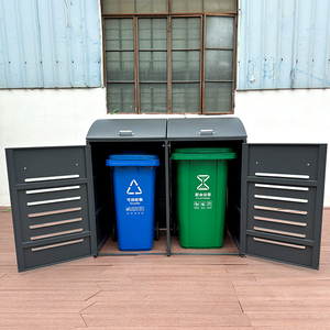 High Quality 240L Garbage Bin Cover 3 <strong>Outside</strong> <strong>Storage</strong> Bucket Covers with Metal Steel for Outdoor Use Dustbin Box for Sale - Product Image 1