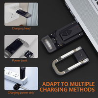 Lampe de lecture USB rechargeable EGH de haute qualité, flexible, à clipser sur table, noire, avec abat-jour LED, nouveau design breveté