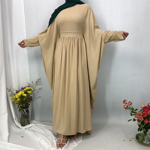 Venta al por Mayor de Elegantes Vestidos Largos Musulmanes con Pliegues <span class=keywords><strong>y</strong></span> Cobertura Total, Abaya Hijab <span class=keywords><strong>para</strong></span> Oriente Medio <span class=keywords><strong>y</strong></span> Turquía, Hechos <span class=keywords><strong>para</strong></span> Mujeres Musulmanas - Product Image 2
