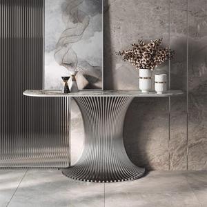 <span class=keywords><strong>Console</strong></span> moderne de luxe léger et simple, <span class=keywords><strong>meuble</strong></span> de villa compact avec armoire de porche à porte et vue panoramique - Product Image 2