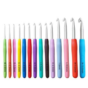 Uncinetti Portatili 2-10mm con Manico in Silicone, Stile Semplice, Aghi <span class=keywords><strong>da</strong></span> Cucito in Metallo, <span class=keywords><strong>Accessori</strong></span> per Lavoro a Maglia in Plastica - Product Image 5