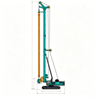 Foreuse rotative haute performance SUNWARD SWDM600 pour la construction de ponts, profondeur 145 m, couple 600 kNm