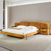 ATUNUS Home King Size Großes Kopfteil Gepolsterter Stoff Home Bed Set Design Multifunktion ale Möbel Schlafzimmer-Sets