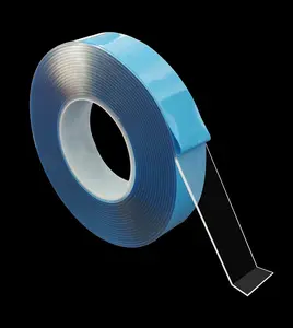 Tiras de cinta Nano de doble cara extraíbles de viscosidad fuerte cinta de gel transparente