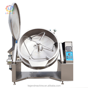 Marmite industrielle à vapeur inclinable 200L/400L/600L avec mélangeur | Chauffage à l'huile pour confiture, soupe, ragoût, cuisson par lots - Product Image 4