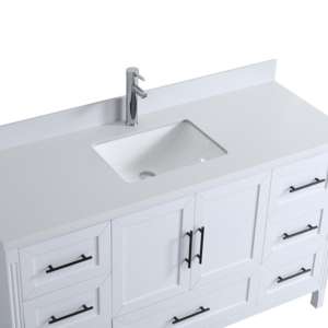 Bak mandi berdiri Bebas Amerika Utara Modern meja rias kamar mandi 7-laci kayu lapis Solid keramik <span class=keywords><strong>60</strong></span> inci Air - Product Image 3