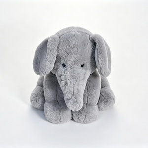 Elefante de peluche gris personalizado, elefante de peluche sentado, juguete de elefante suave, peluche de elefante gris - Product Image 6