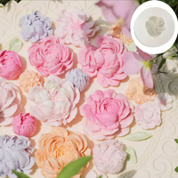 3D Rosenblüten-Silikonform DIY Kerzenherstellung Flexible Blumen-Seifenform Harz-Ton-Schokoladen-Backform Kuchendekoration Werkzeug