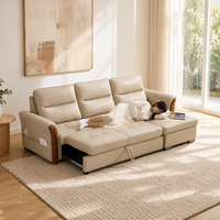 Canapé-lit sectionnel moderne avec fauteuil inclinable électrique et matelas escamotable, canapé multifonctionnel à mouvement électrique pour salon