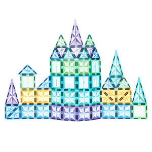 Stile caldo OEM ODM blocchi educativi per bambini tessere 3D figure a forma di bambini quadrati 60 pz castello stella giocattoli magnetici - Product Image 2