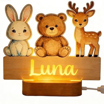 Tavola acrilica con design WoodRabbit+Bear+Deer