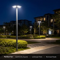 Lampu Jalan Taman LED Tenaga Surya Terintegrasi AC 40W 50W Aluminium IP65 Tahan Air Penerangan Lanskap Luar Ruangan Jalan Desa Area Pedesaan
