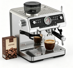 HAOYUE 2024 Cafetera Espresso Profesional de 15, 19, 20 Bares con Doble Caldera Grande, Molinillo Integrado y Programable - Product Image 1