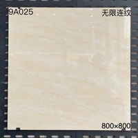 Carrelage en porcelaine pleine masse effet marbre brillant 800x800mm, veinage infini, faible absorption d'eau, pour salle de bain moderne et villa