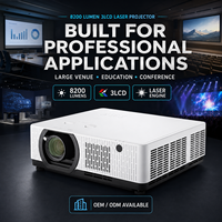 Projecteur laser professionnel 8200 lumens 3LCD WUXGA avec LAN RS232 et double HDMI