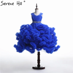 Blue Ruffles Sleeveless Children Party <strong>Dresses</strong> 2025 Serene Hill HTA0001 Flower Girl Evening Gown for <strong>Teenager</strong> - Product Image 4