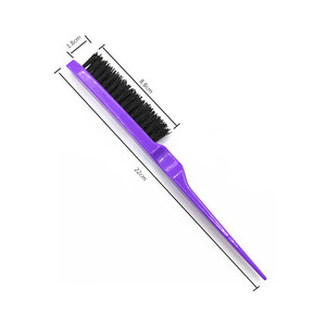 Cepillo de pelo de nailon personalizado al por mayor, cepillo de pelo antiestático de plástico con punta, peine delgado para peinar, herramientas de estilismo - Product Image 2