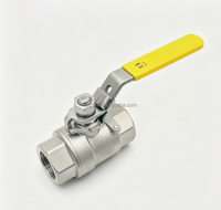 Vannes à boisseau sphérique industrielles 1000WOG en acier inoxydable 316 DN32 DN50 2PC manuelles CF3M/CF8M pour gaz OEM 2000PSI avec joint PTFE