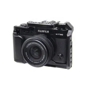 एल्यूमीनियम कैमरा पिंजरे वीडियो रिग पकड़ Filmmaking मामले फोटोग्राफी सामान कैमरा रिग DSLR के लिए फ़ूजी X-T30 स्टेबलाइजर धातु पिंजरे