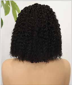 Pelucas de cabello humano doblemente trenzado FH de 10-16 pulgadas, rizadas estilo Jerry, tipo Bob, con encaje frontal 13x4, cabello virgen vietnamita. - Product Image 4