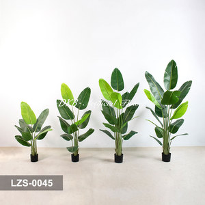 Plantas Verdes al por Mayor DKB, Hojas Verdes, Plantas de Interior, Decoración del Hogar, Bonsái Artificial, Planta de Plátano en Maceta de Tela, Plantas Decorativas - Product Image 3