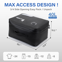 Sac de compression sous vide imperméable en TPU avec logo personnalisé, sacs de rangement réutilisables pour valises de voyage
