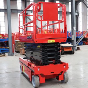 CE Australia Standard gunting mendorong sendiri bertenaga baterai 6m <span class=keywords><strong>8m</strong></span> Platform hidrolik dapat digerakkan untuk Penyewaan - Product Image 5