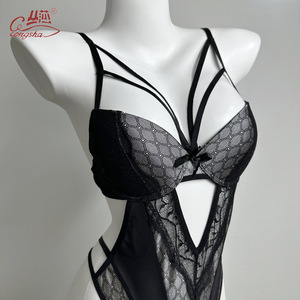 Lencería sexy de estilo europeo y americano, ropa de dormir para mujer, ropa interior con diseño hueco, body de alta gama, sujetador. - Product Image 2