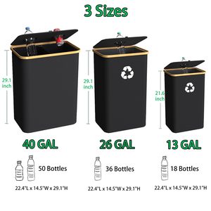 Tái chế bin nhà bếp trong nhà nhà gallon tái chế bin với Nắp tháo rời tái sử dụng túi bên trong chai có thể - Product Image 4