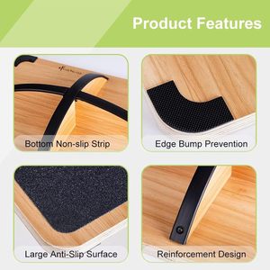 Premium professionale in legno Balance Board legno in piedi accessorio da scrivania per esercizio funzione corpo Anti-bilanciere - Product Image 5