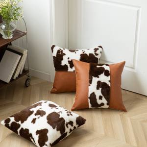 Funda de almohada de felpa con estampado de vaca Hm 80, 45x45cm, con relleno para sofá, coche, decoración del hogar, juego de 3 4 cojines de poliéster - Product Image 2