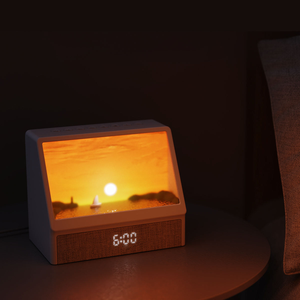 Réveil lumineux Sunrise avec <span class=keywords><strong>bruit</strong></span> blanc, aide au sommeil, haut-parleur Bluetooth, veilleuse Early Bird, design moderne LED pour la maison, télécommande - Product Image 4