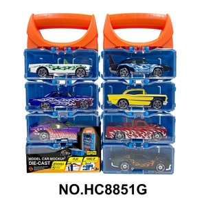 Caja de mano ABS 8 tipos de coches, 4 coches modelo de aleación de zinc fundido a presión deslizante al azar para niños - Product Image 3