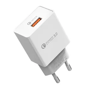 Yenilikçi ürünler 2023 en İyi satış QC3.0 18W güç şarj adaptörü USB cep telefonu hızlı şarj