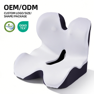Coussin <span class=keywords><strong>de</strong></span> siège ergonomique en mousse à mémoire <span class=keywords><strong>de</strong></span> forme et support dorsal 2-en-1 intégré pour <span class=keywords><strong>chaise</strong></span> <span class=keywords><strong>de</strong></span> bureau, voiture, soutien orthopédique du coccyx - Product Image 1