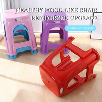 Tabouret Moderne en Plastique Extra Épais pour la Vente en Gros : Chaise de Table à Manger Carrée pour la Maison, Tabouret Haut pour Adultes pour le Salon.