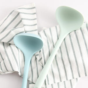 Cucharón de silicona para sopa, mango largo, engrosado, antiadherente, resistente al calor, para olla caliente, cocina, utensilio de cocina - Product Image 5