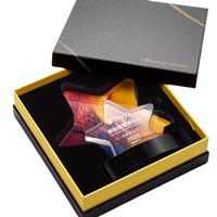 Trophée en cristal minimaliste écologique, gravure personnalisée, récompense créative et colorée, souvenir pour les performances exceptionnelles – Vente chaude