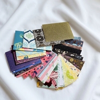 Ensemble d'enveloppes miniatures de luxe à motifs floraux, imprimées en couleur, avec pelliculage mat, pour cartes-cadeaux et espèces