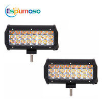 Barre lumineuse de travail LED 4/7/13/17/20 pouces 36W 72W 180W Spot Flood Combo Flash Strobe Offroad Truck ATV SUV Voiture 4x4 4WD Barre lumineuse LED