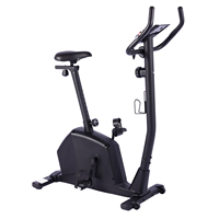 Vélo d'exercice magnétique compact 4,5 kg avec écran LCD, capteur de fréquence cardiaque et compteur manuel pour fitness à domicile