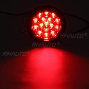 2 Luces Traseras LED Redondas para Automóvil, Color Ámbar Rojo, 16 LED, 12 V, Luces de Freno, Marcha Atrás, para Camión, Remolque, Camioneta - Product Image 4