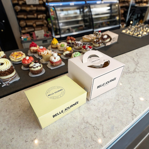 Bán Buôn Giá Rẻ Giá Tùy Chỉnh 10*10*6 Inch Trắng In Ấn Tự Động Pop up Cửa Sổ Bánh Bánh Hộp Với Khóa Góc Bánh Hội Đồng Quản Trị - Product Image 5