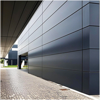 Revêtement mural extérieur moderne, écologique, ignifuge, antistatique, en panneaux composites métal-plastique aluminium